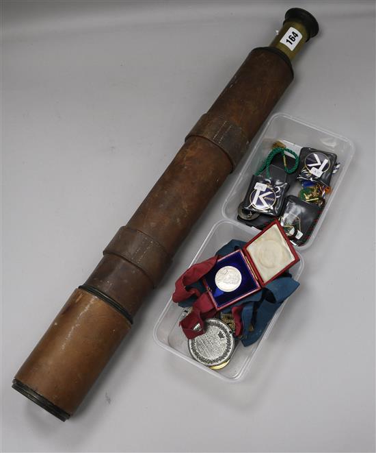 A three draw telescope by Ottway
